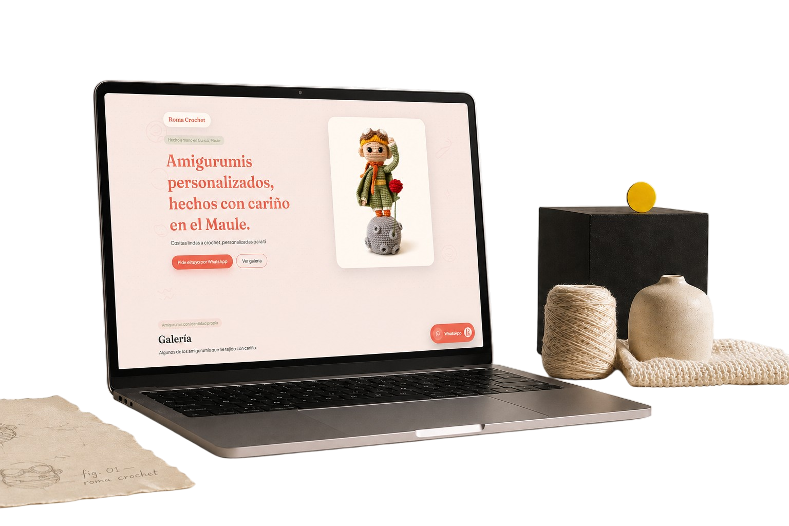 Caso Roma Crochet en smartphone